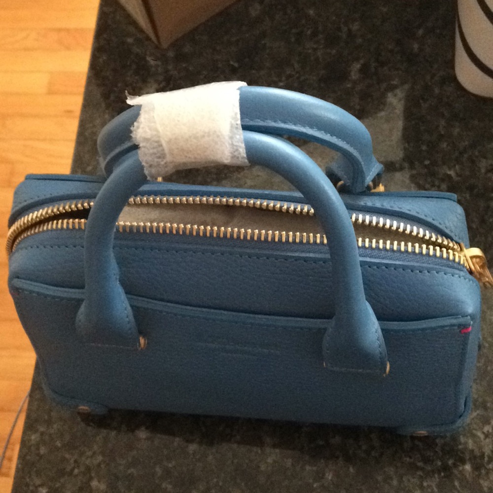 L.K Bennett blue small leather bag - Picture 3 of 4